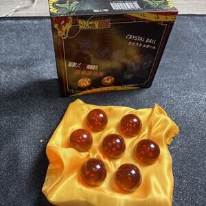 New Dragon Ball Z Stars Crystal Glass Ball 7pcs with Gift Box 40MM And 3 Books